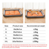 Waterproof Bolster Dog Bed with Removable Pad, S to 2XL