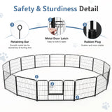 Large Dog Playpen with 16 Panels, 107 Sq Ft Foldable Exercise Pen
