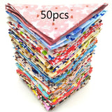 Bulk Dog Bandanas 30 or 50 Pack, Cotton Triangle Scarves