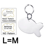 Engraved Dog ID Tag, Two-Sided Stainless Steel Name Tag