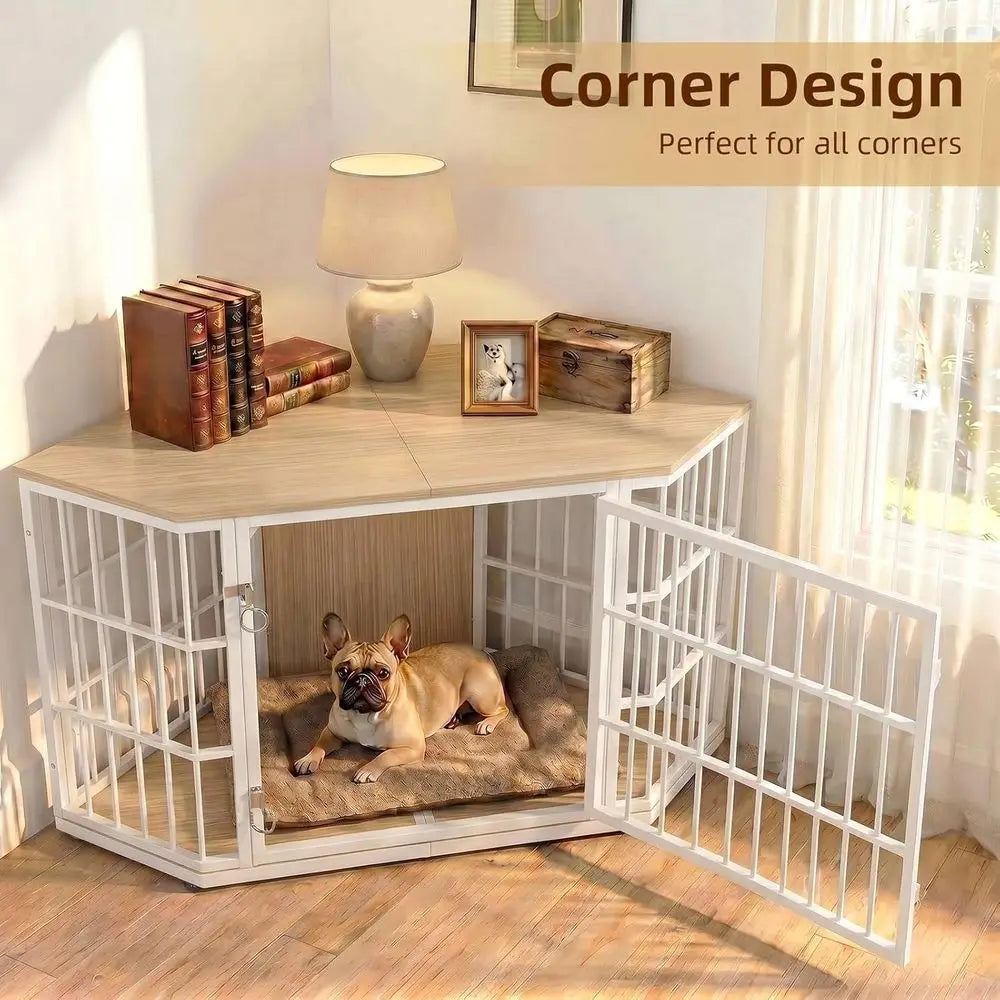 52 Inch Dog Crate Furniture End Table for Large Dogs