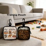 Dog Treat Pouch with Clip, Zippered Cartoon Dog Training Bag