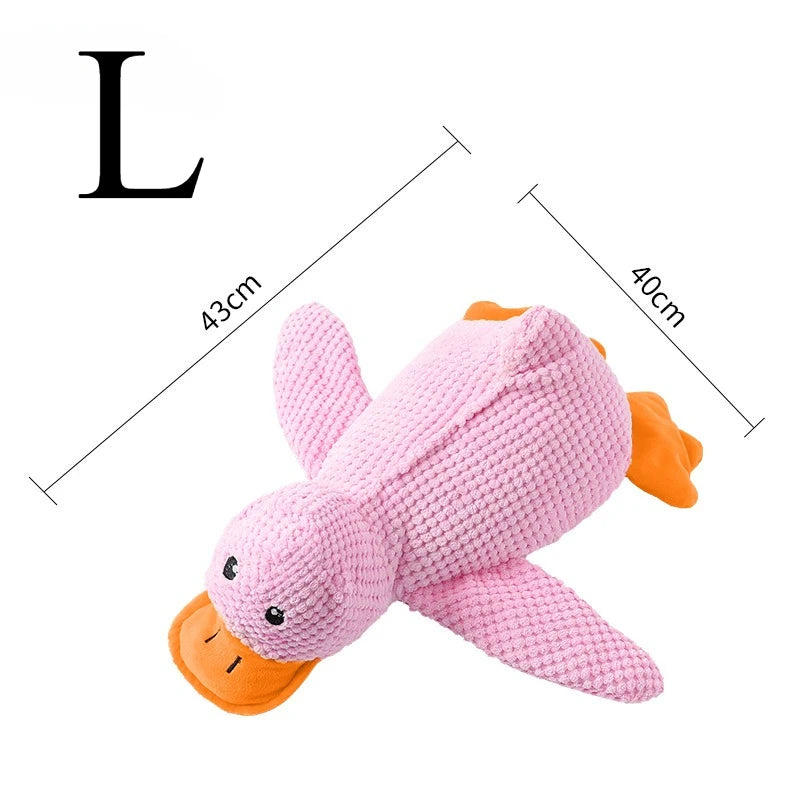 Plush Sleeping Duck Dog Toy with Duck Sound