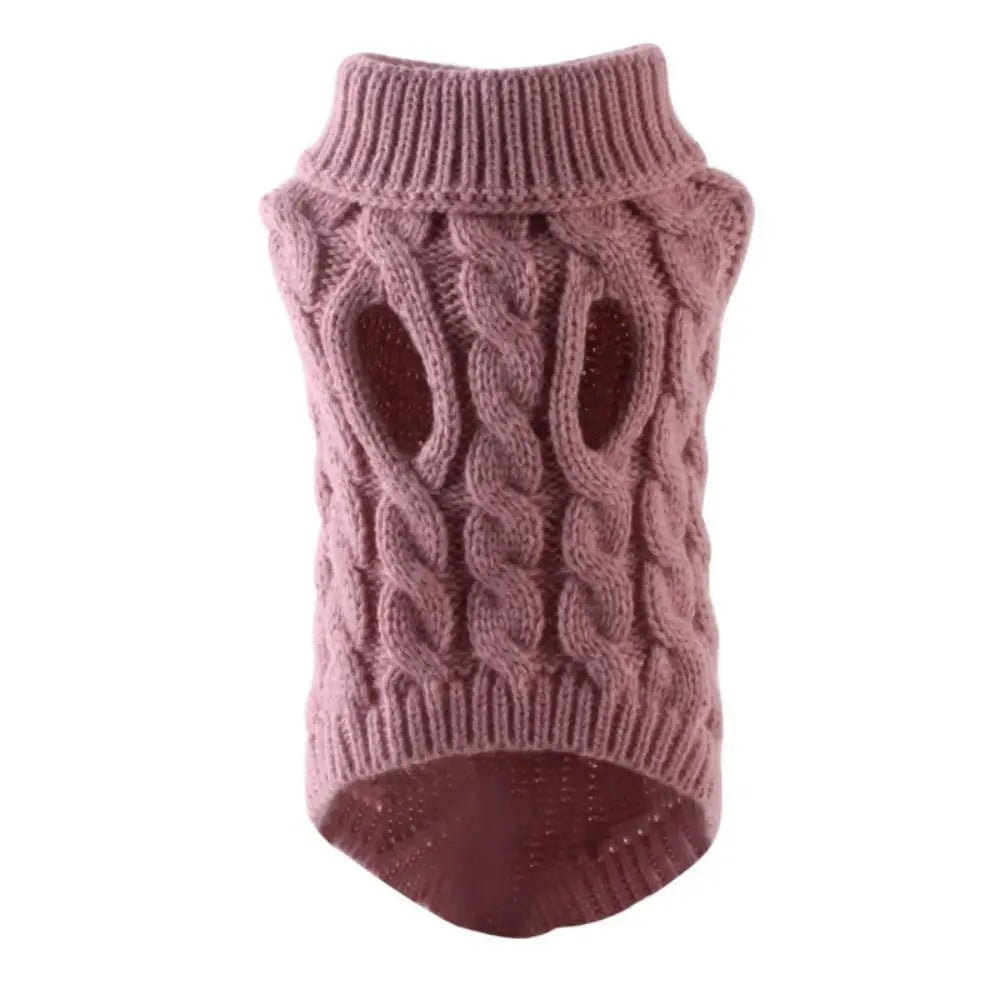 Knitted Dog Sweater for Small Dogs, Warm Pullover for Winter
