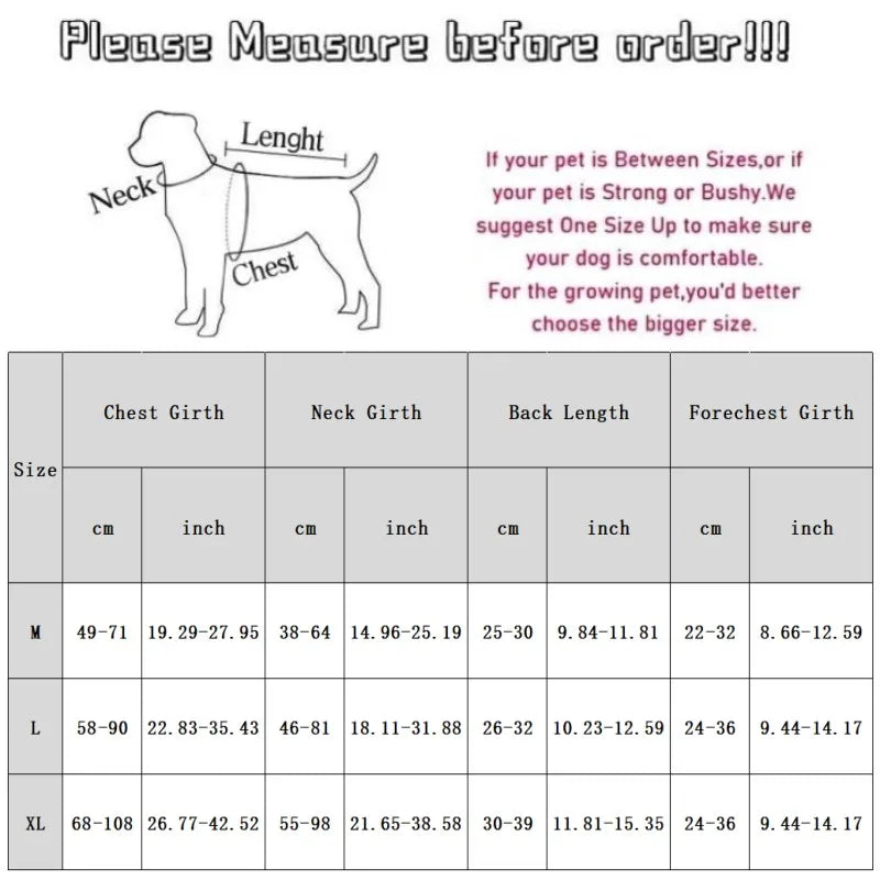 Adjustable Nylon Vest Harness for Large Dogs, M to XL