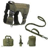 Tactical Dog Harness with MOLLE Panels and Handle for Large Dogs