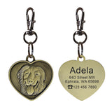 Personalized Dog Breed ID Tag with Engraved Name and Address