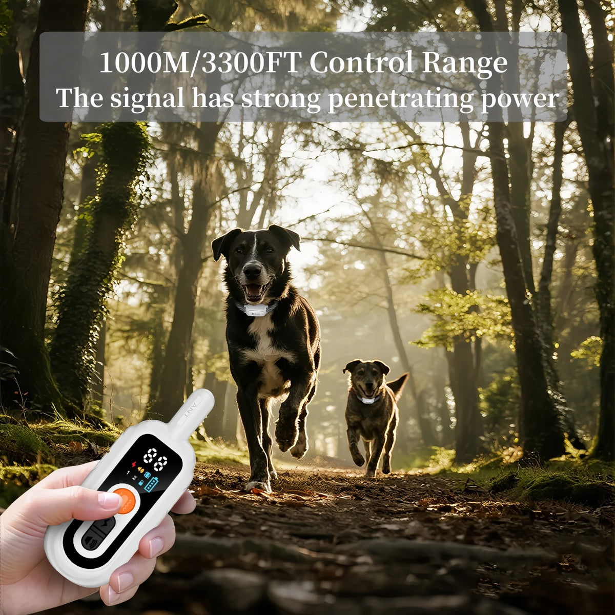 Remote Dog Training Collar with 2800 ft Range, Rechargeable