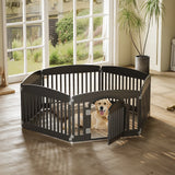 6 Panel Plastic Dog Playpen, 24 Inch Expandable Fence