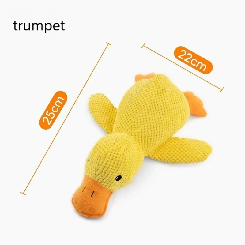 Plush Duck Squeaky Dog Toy, Soft Textured Fabric