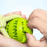 Dog Rope Tug Toy with Treat Dispensing Ball for Small Dogs
