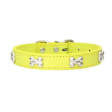 Leather Dog Collar for Small Dogs with Adjustable Buckle