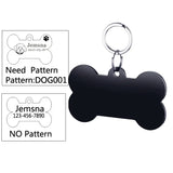 Engraved Dog ID Tag, Two-Sided Stainless Steel Name Tag