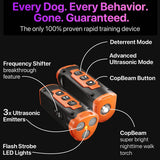 Rechargeable Ultrasonic Dog Bark Deterrent with LED Flashlight