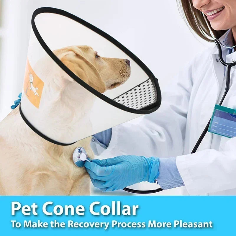 Dog Recovery Cone Collar, Adjustable E-Collar in 9 Sizes