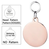 Engraved Dog ID Tag, Two-Sided Stainless Steel Name Tag