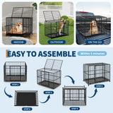 36 Inch Stainless Steel Dog Crate, Stackable Design