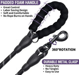 Reflective Rope Dog Leash with Foam Handle, 5 ft