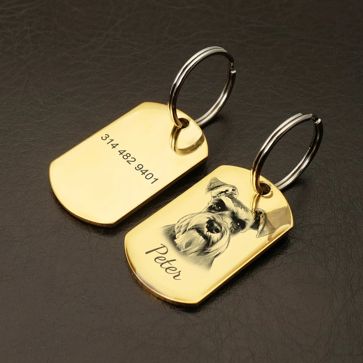 Custom Photo Dog Tag, Personalized Pet Tag with Your Dog's Picture