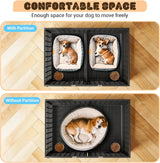 42 Inch Heavy Duty Dog Crate with Feeding Doors