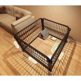 Indoor Dog Playpen with Self-Locking Gate for Small & Medium Dogs
