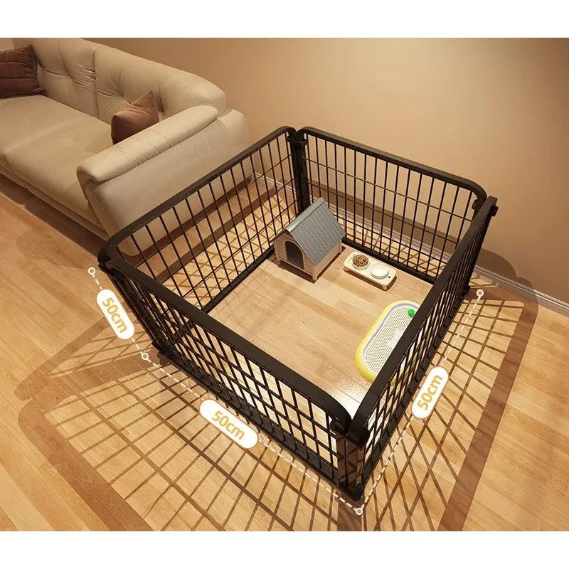 Indoor Dog Playpen with Self-Locking Gate for Small & Medium Dogs