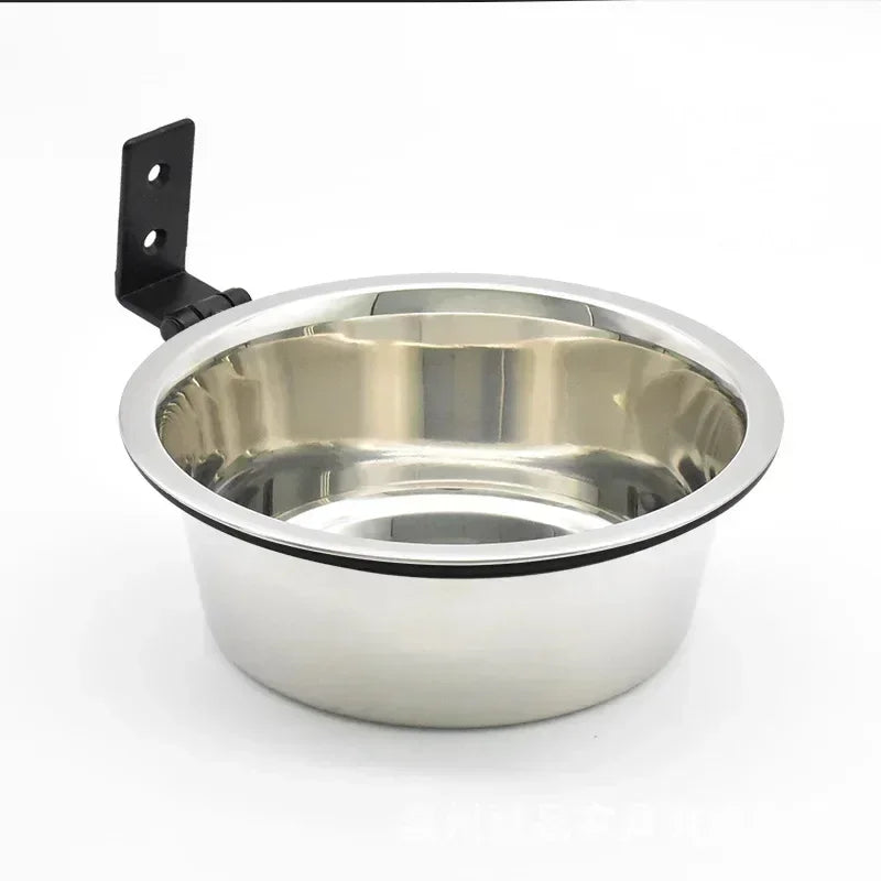 Stainless Steel Hanging Dog Bowl for Cages Dog Feeder