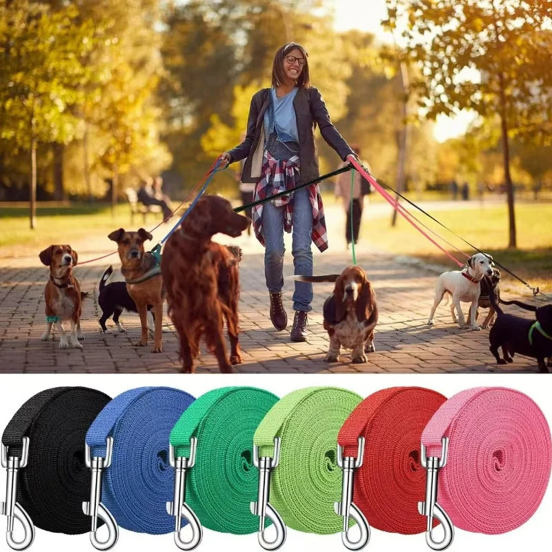Long Dog Training Leash in Nylon, 4 ft to 49 ft Lengths
