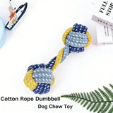 Cotton Rope Dog Chew Toy in Carrot, Dumbbell and Corn Shapes