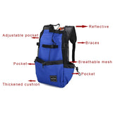 Reflective Motorcycle Dog Backpack with Cushioned Base