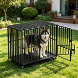 Large Heavy Duty Dog Crate with 4 Lockable Wheels