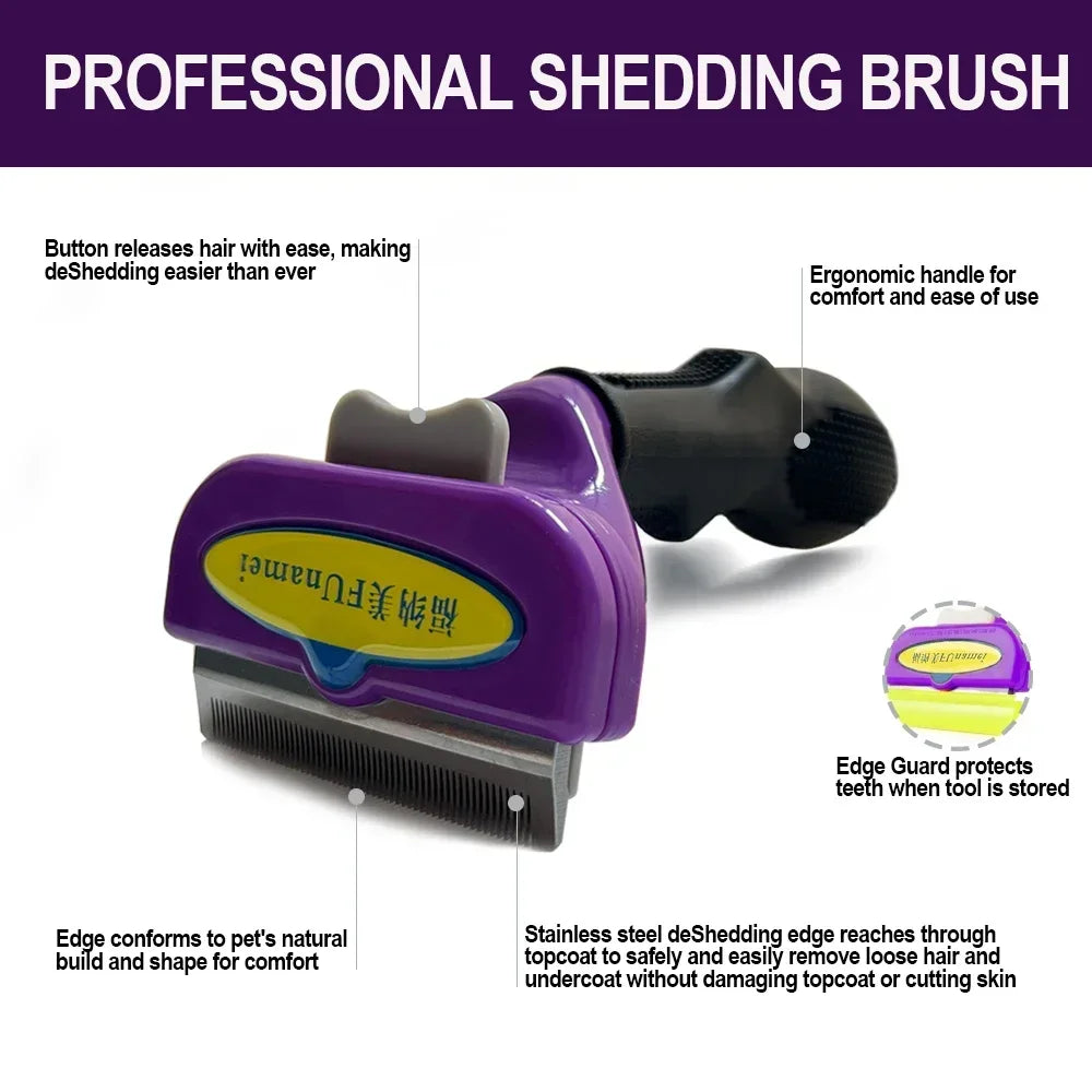 Dog Deshedding Brush for Undercoat, Long and Short Hair