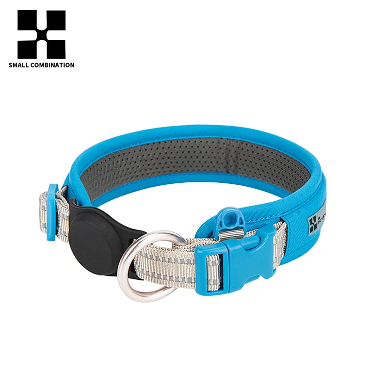 Reflective AirTag Dog Collar with Breakaway Buckle, Lightweight Nylon
