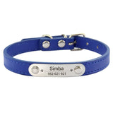 Personalized Dog Collar with Engraved Name Plate, 16 Colors
