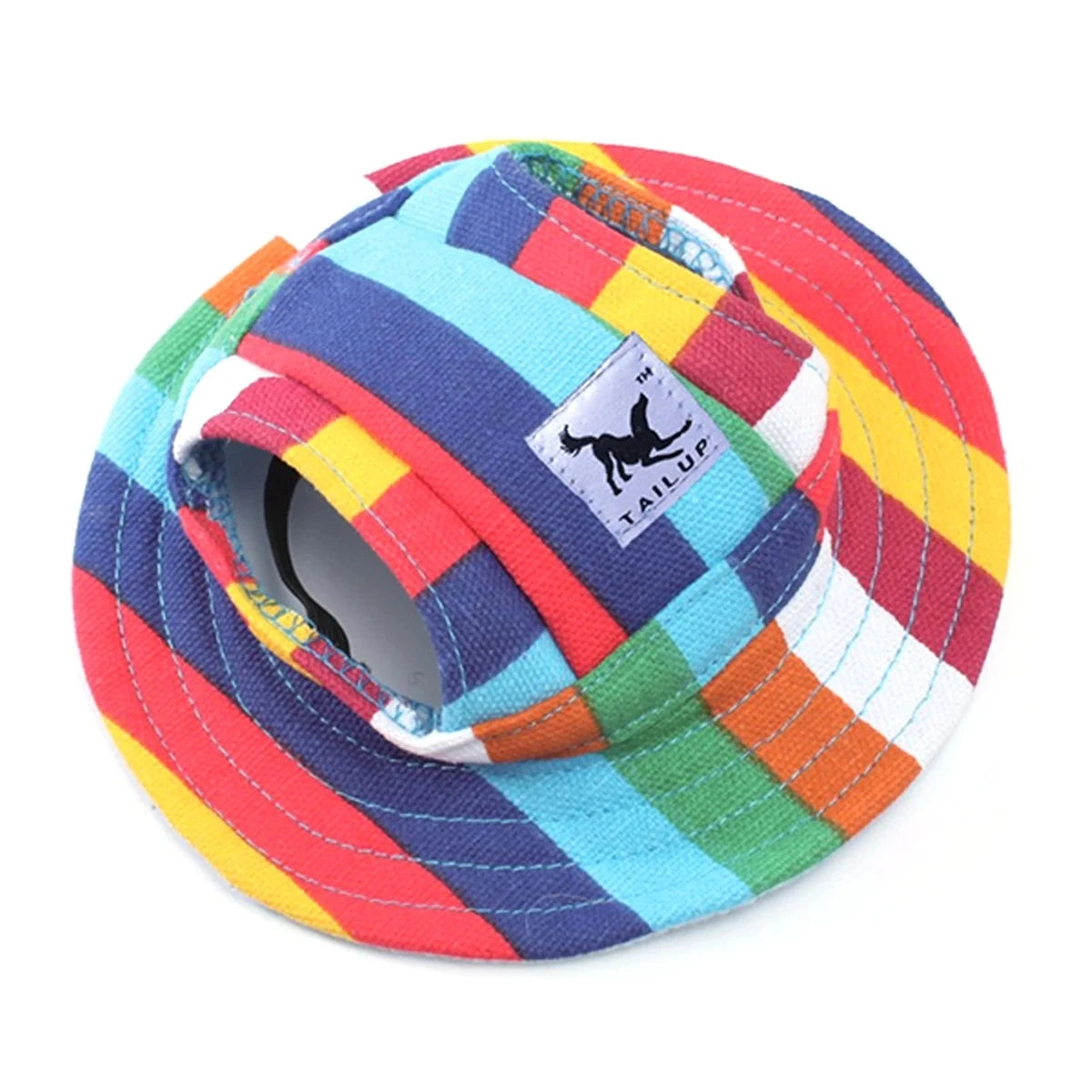 Dog Baseball Cap with Ear Holes, Breathable Mesh Visor Hat