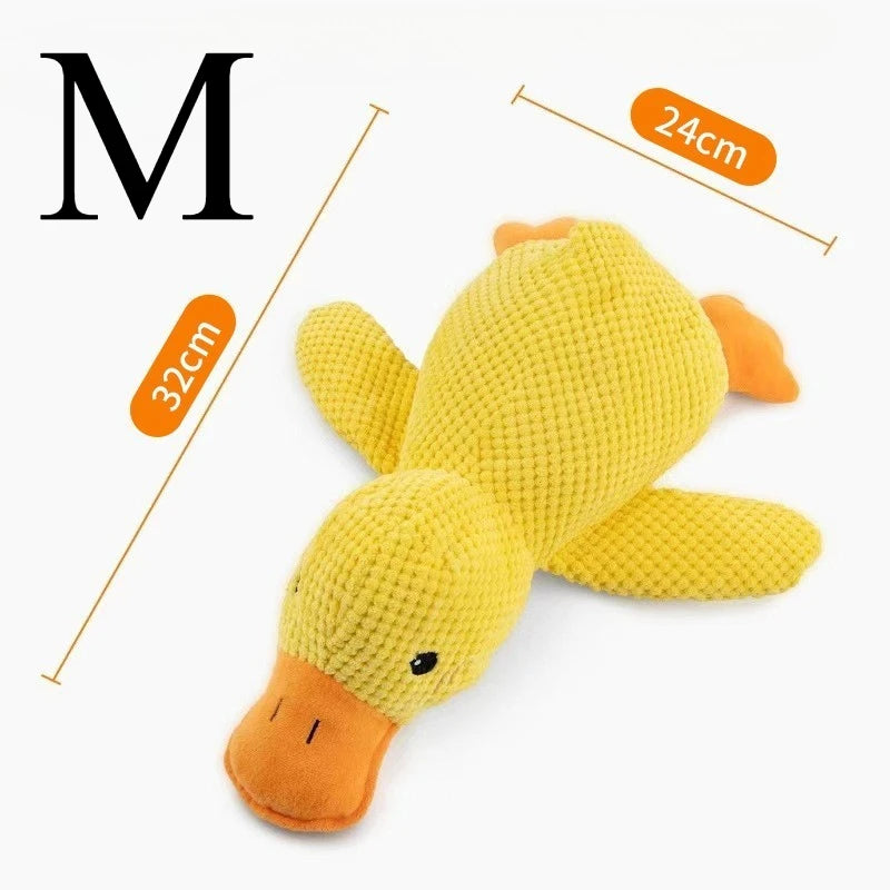 Plush Sleeping Duck Dog Toy with Duck Sound