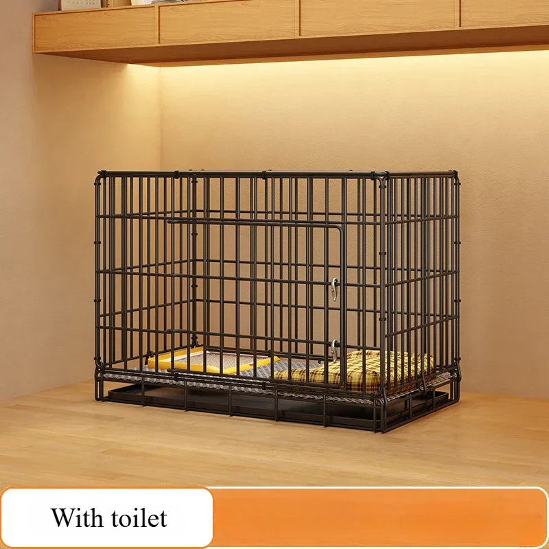 Folding Dog Cage with Pull-Out Tray for Small & Medium Dogs