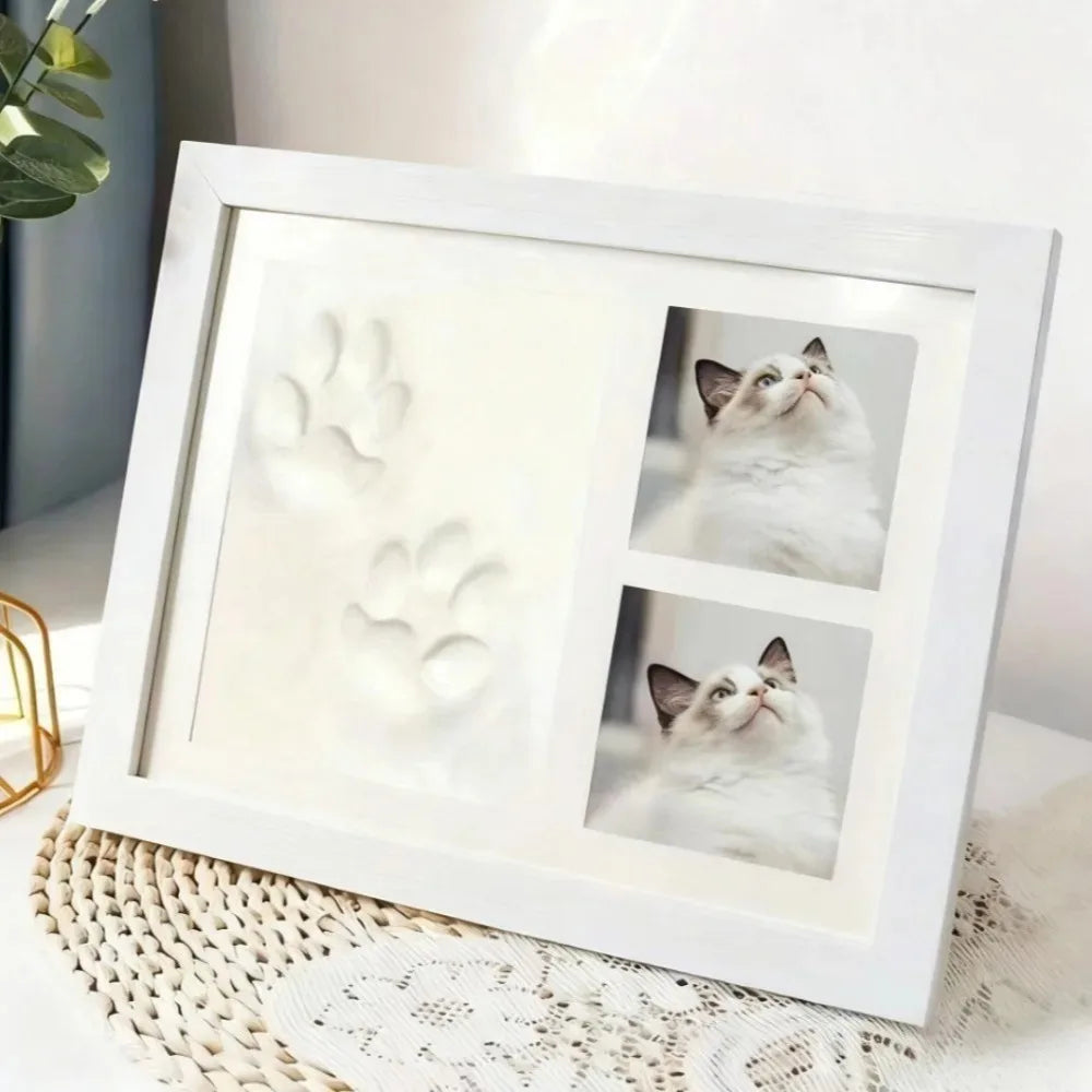 Dog Paw Print Keepsake Kit with Clay and Photo Frame