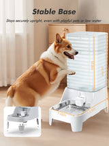 8L Gravity Dog Water Dispenser with Stainless Steel Bowl