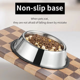 Stainless Steel Dog Bowl with Non-Slip Base, 5 Sizes
