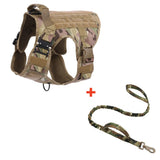 Tactical Dog Harness with MOLLE Panels and Handle for Large Dogs