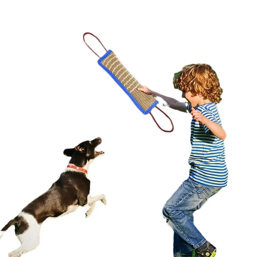 Jute Dog Bite Tug with Two Handles for Training