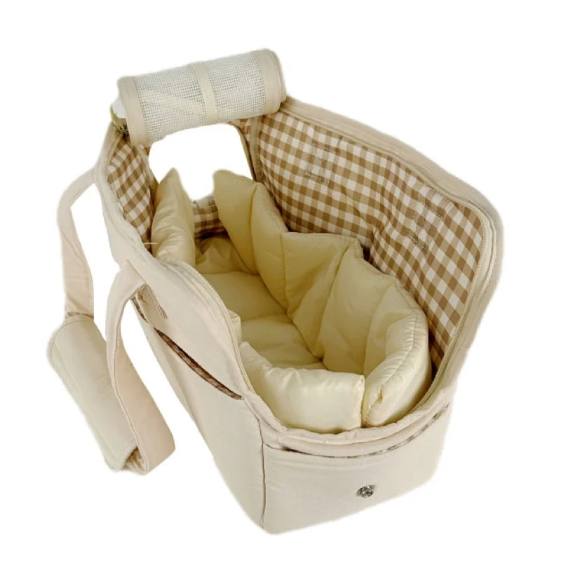Small Dog Carrier Tote, Cotton Shoulder Bag for Chihuahuas and Yorkies