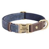 Custom Engraved Buckle Dog Collar with Name and Phone Number