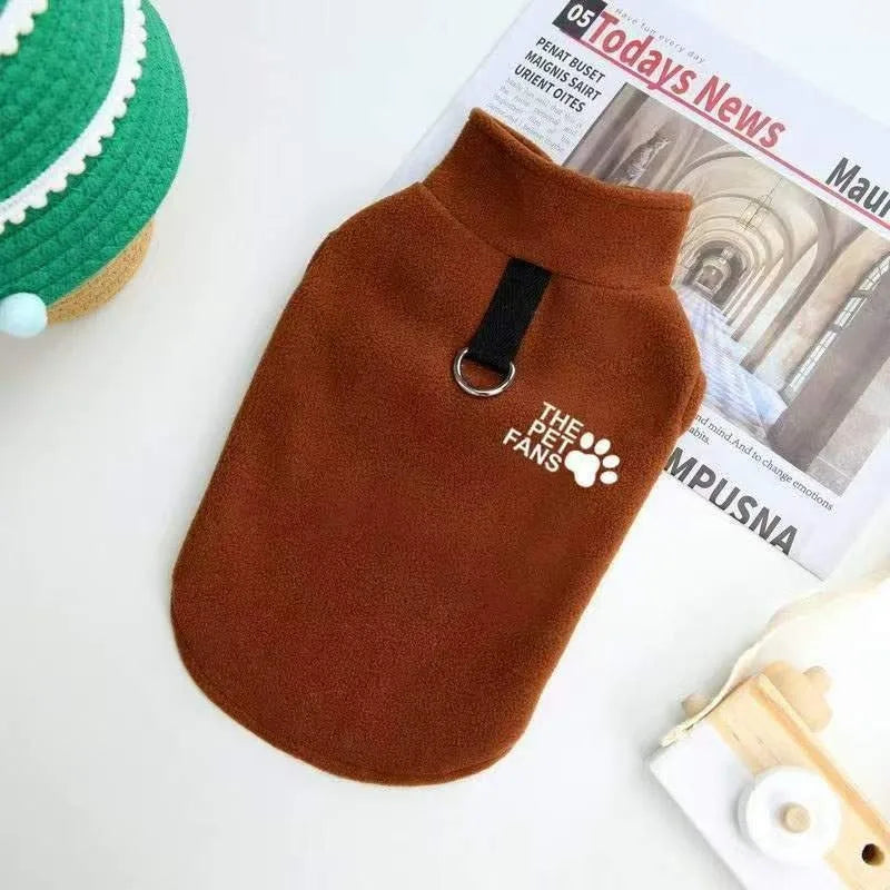 Fleece Dog Sweater for Small Dogs, Warm Winter Pet Coat