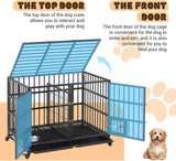 42 Inch Heavy Duty Dog Crate with Feeding Doors