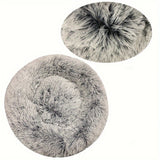 Round Plush Dog Bed, Fluffy Donut Bed for Small to Large Dogs