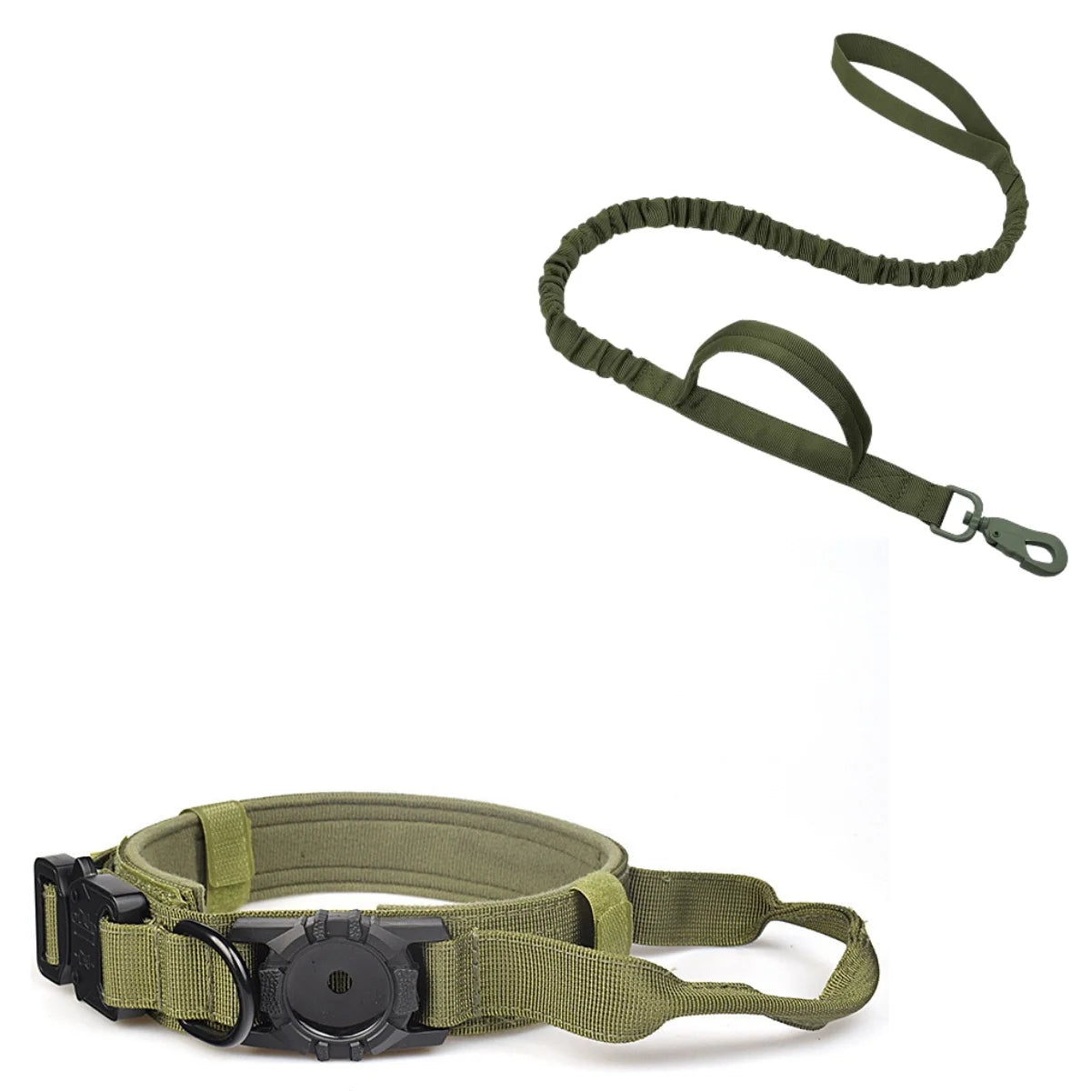 1000D Tactical AirTag Dog Collar with Control Handle
