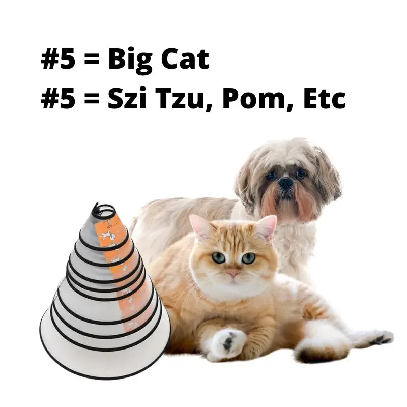 Dog Recovery Cone Collar, Adjustable E-Collar in 9 Sizes