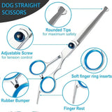 Round Tip Dog Grooming Scissors, Straight or Thinning